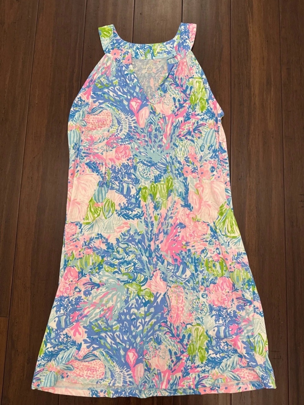 Lilly Pulitzer Multicolor Floral Print Dress - Blue, Pink & Green